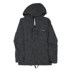 CARHARTT Womens Black Polyester Blend Hooded Jacket XS Geometric Pattern Zip