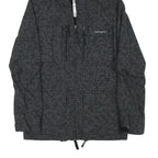 CARHARTT Womens Black Polyester Blend Hooded Jacket XS Geometric Pattern Zip