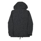 CARHARTT Womens Black Polyester Blend Hooded Jacket XS Geometric Pattern Zip