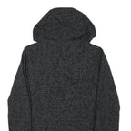 CARHARTT Womens Black Polyester Blend Hooded Jacket XS Geometric Pattern Zip