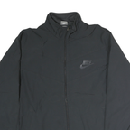 NIKE Mens Black Sportswear Zip Jacket L Polyester Plain Lightweight Activewear