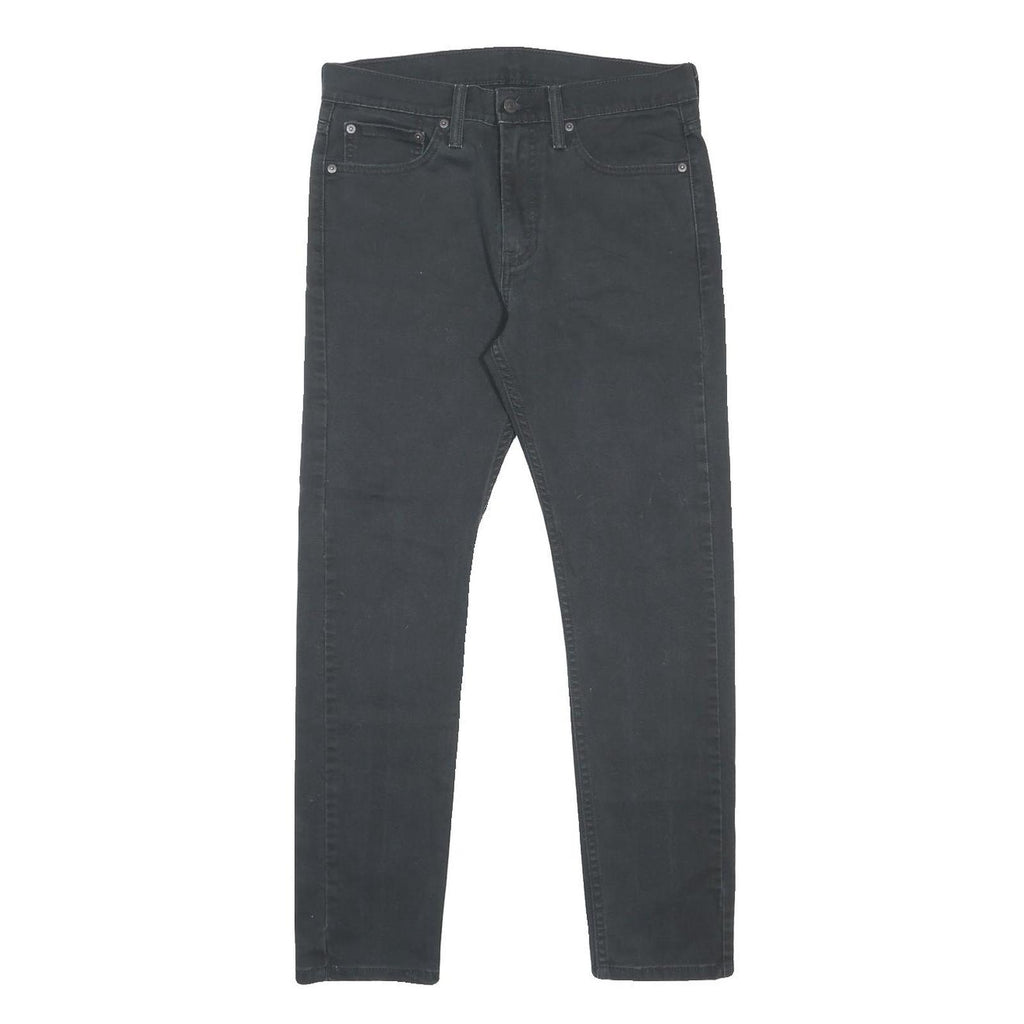 LEVI'S 510 Mens Slim Black Jeans Denim W31 L30 Classic Zip Pocket Detail