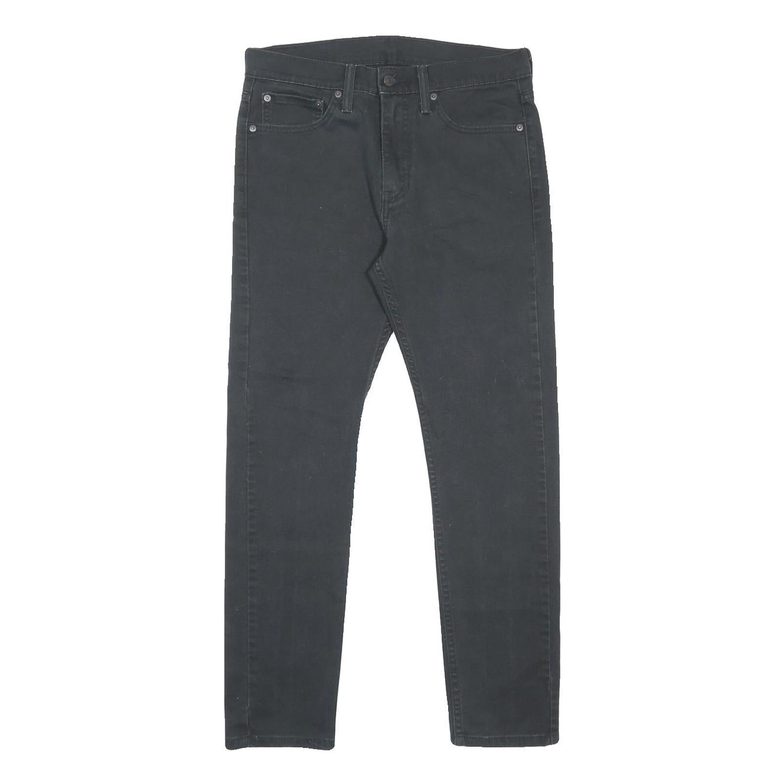 LEVI'S 510 Mens Slim Black Jeans Denim W31 L30 Classic Zip Pocket Detail