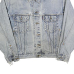 LEVI'S Mens Blue Denim Button Jacket M Cotton Blend Classic Vintage Fit Casual