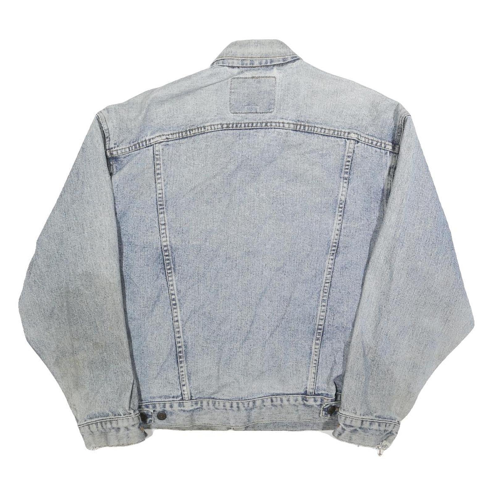 LEVI'S Mens Blue Denim Button Jacket M Cotton Blend Classic Vintage Fit Casual