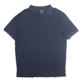 NAUTICA Mens Blue Short Sleeve Plain XL Cotton Polo Shirt Classic Fit