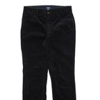 CHAPS Womens Corduroy Trousers Black Regular Straight W30 L30