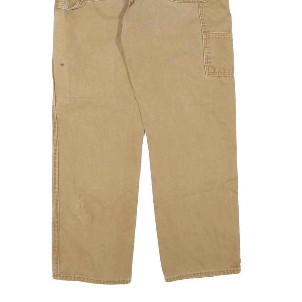 DICKIES Mens Jeans Beige Regular Straight Denim Medium W36 L32 Workwear Utility