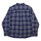 WOOLRICH Mens Blue & White Check Shirt 2XL Cotton Blend Long Sleeve Button