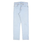 LEVI'S 501 Womens Jeans Light Blue Regular Straight Denim W27 L30 Classic Button