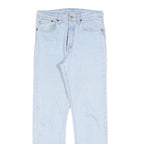 LEVI'S 501 Womens Jeans Light Blue Regular Straight Denim W27 L30 Classic Button