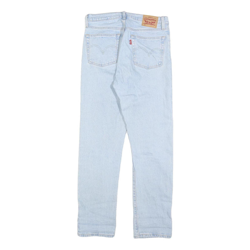 LEVI'S 501 Womens Jeans Light Blue Regular Straight Denim W27 L30 Classic Button