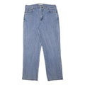 LEE Womens Light Blue Relaxed Straight Denim Medium Wash W32 L29 Zip Jeans