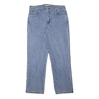 LEE Womens Light Blue Relaxed Straight Denim Medium Wash W32 L29 Zip Jeans