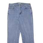 LEE Womens Light Blue Relaxed Straight Denim Medium Wash W32 L29 Zip Jeans