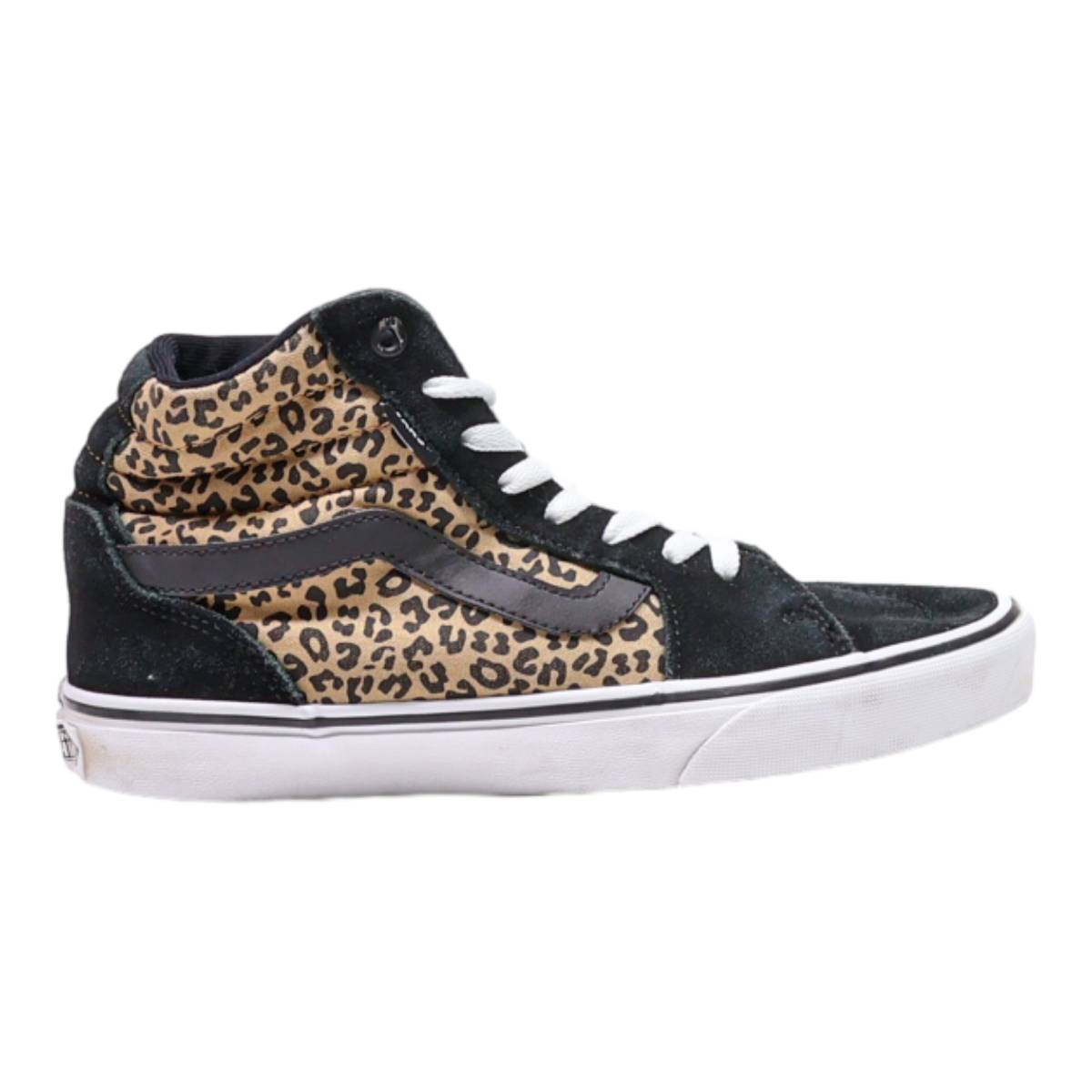 VANS Old Skool High Top Trainers Black Canvas Womens UK 5
