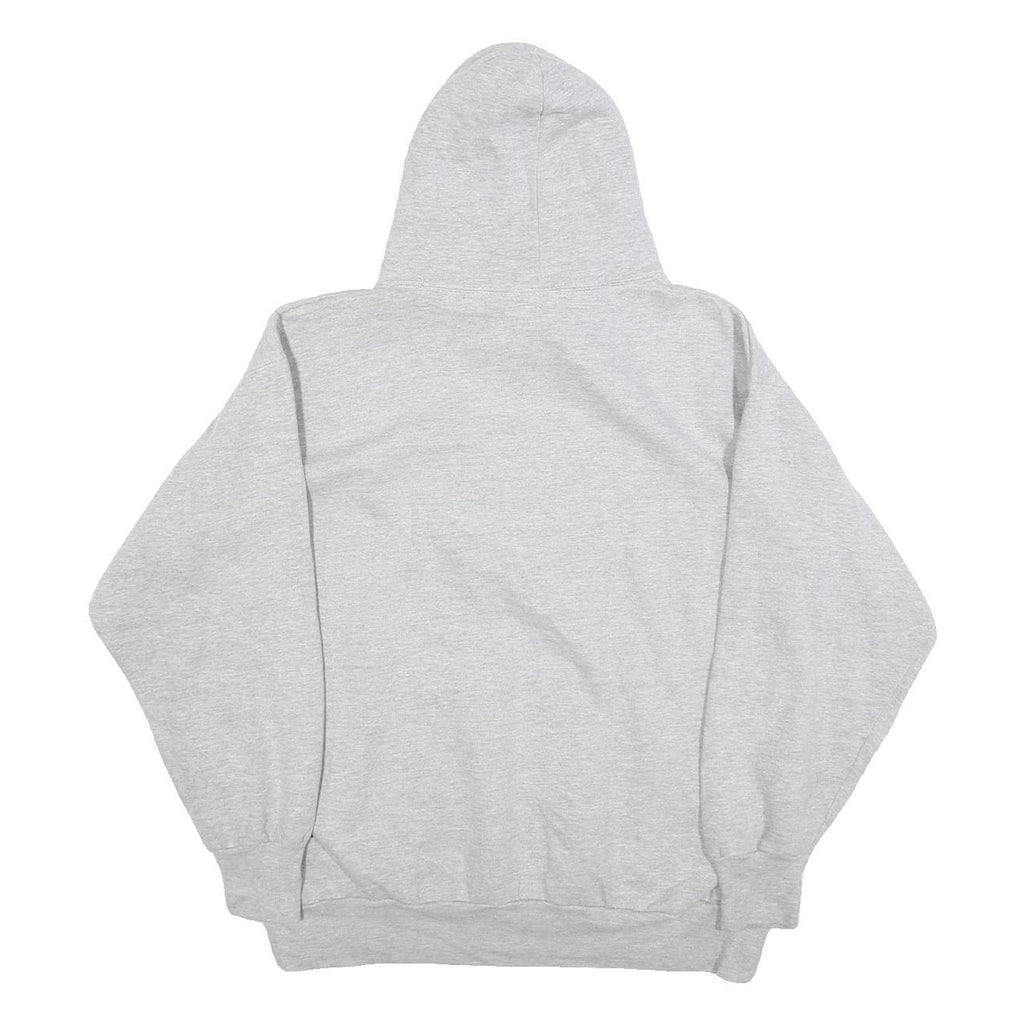 AUTHENTIC LIFE Mens Grey Hoodie L Atlanta Print Cotton Blend Pullover Casual