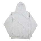 AUTHENTIC LIFE Mens Grey Hoodie L Atlanta Print Cotton Blend Pullover Casual