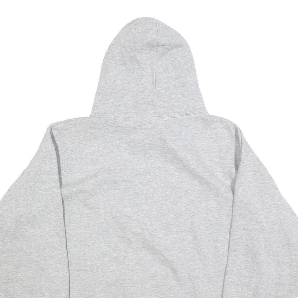 AUTHENTIC LIFE Mens Grey Hoodie L Atlanta Print Cotton Blend Pullover Casual