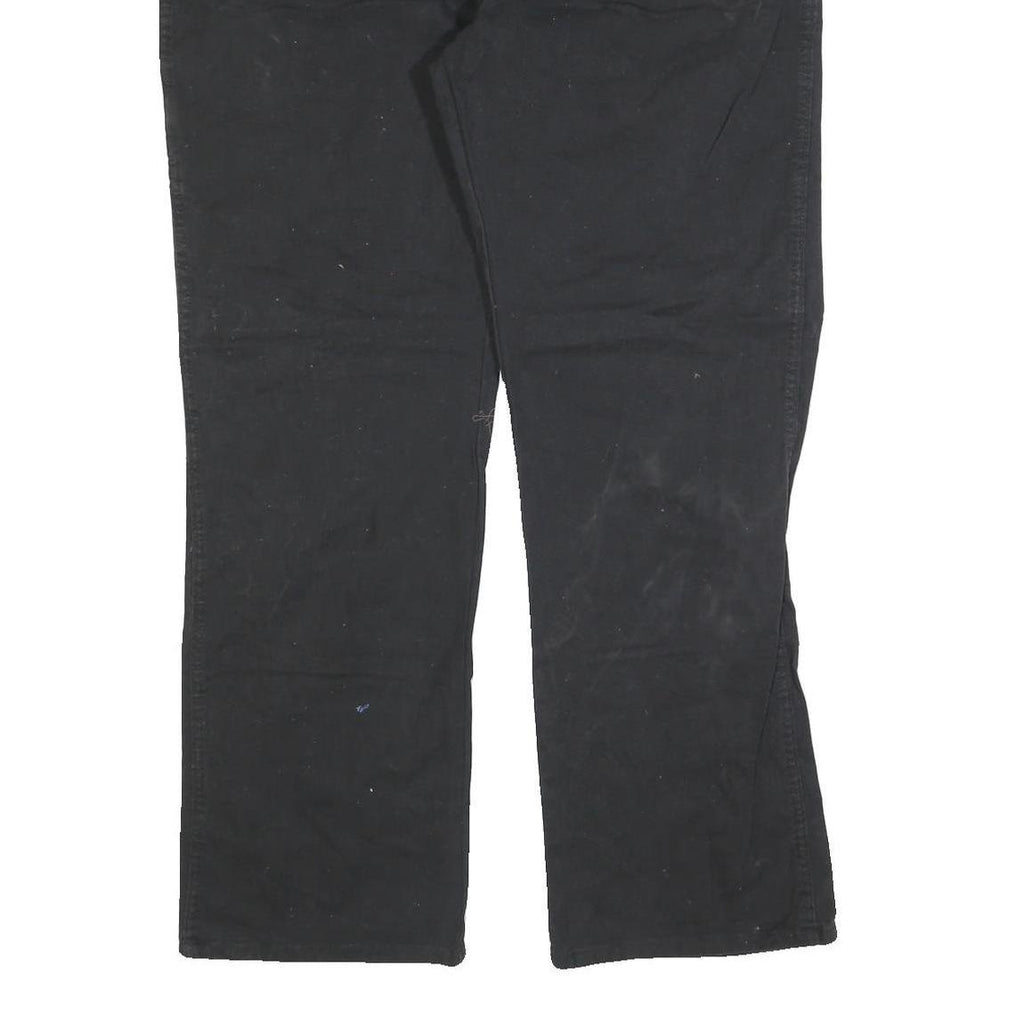 DICKIES Mens Black Regular Fit Straight Denim Jeans W40 L32 Workwear Zip Closure