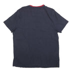 NAUTICA Mens Navy & Red Colourblock T-Shirt XL Short Sleeve Crew Neck Casual