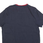 NAUTICA Mens Navy & Red Colourblock T-Shirt XL Short Sleeve Crew Neck Casual