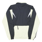 NIKE Womens Black & Cream Sports Track Jacket M Polyester Blend Zip Plain