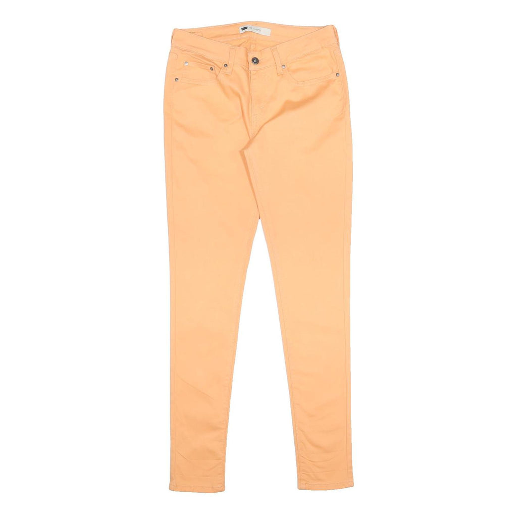 LEVI'S Womens Slim Peach Cotton Blend Slim Trousers W30 L32 Stylish Casual