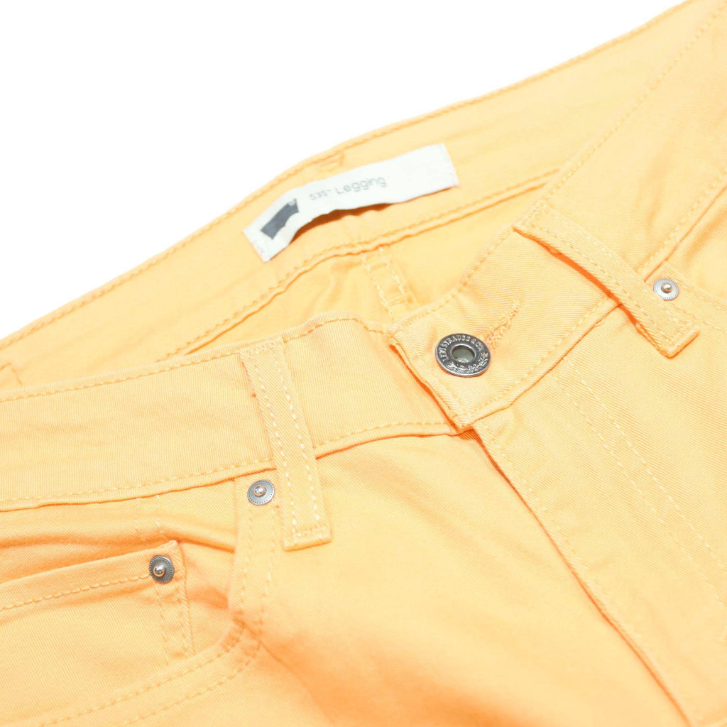 LEVI'S Womens Slim Peach Cotton Blend Slim Trousers W30 L32 Stylish Casual