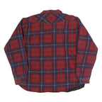 FORCE Mens Red & Blue Cotton Blend Check Shirt L Long Sleeve Casual