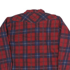 FORCE Mens Red & Blue Cotton Blend Check Shirt L Long Sleeve Casual