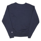 CHAMPION Mens Navy Blue Cotton Blend Crew Neck M Sweatshirt Logo Casual Pullover