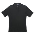 FILA Mens Black Cotton Blend Short Sleeve Plain Polo Shirt M Casual Wear
