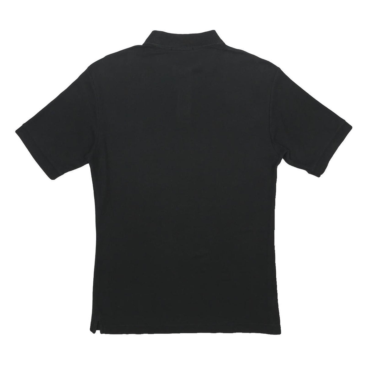 FILA Mens Black Cotton Blend Short Sleeve Plain Polo Shirt M Casual Wear