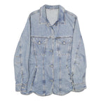 MARC CAIN Womens Blue Denim Jacket M Cotton Button Plain Classic Casual