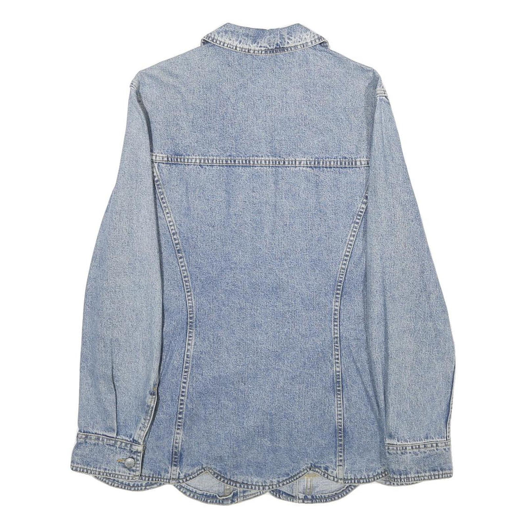 MARC CAIN Womens Blue Denim Jacket M Cotton Button Plain Classic Casual