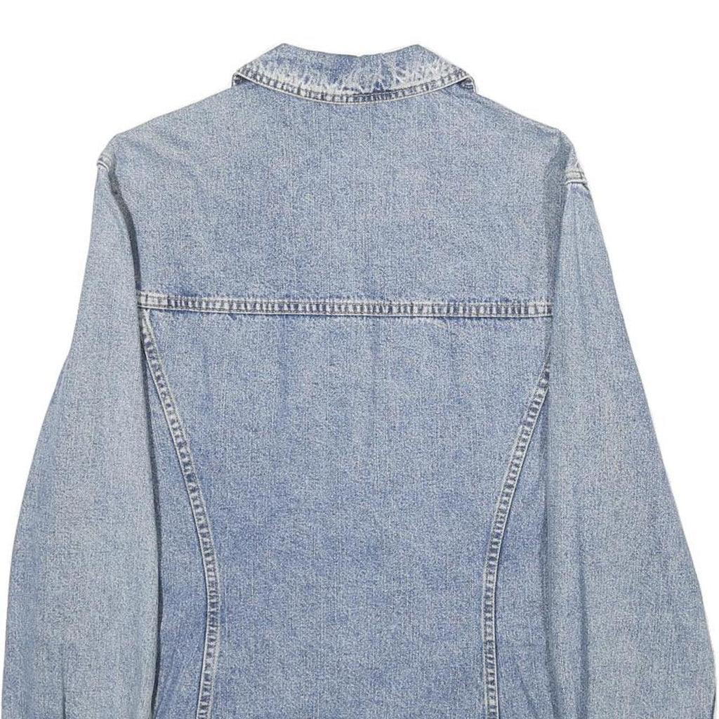 MARC CAIN Womens Blue Denim Jacket M Cotton Button Plain Classic Casual