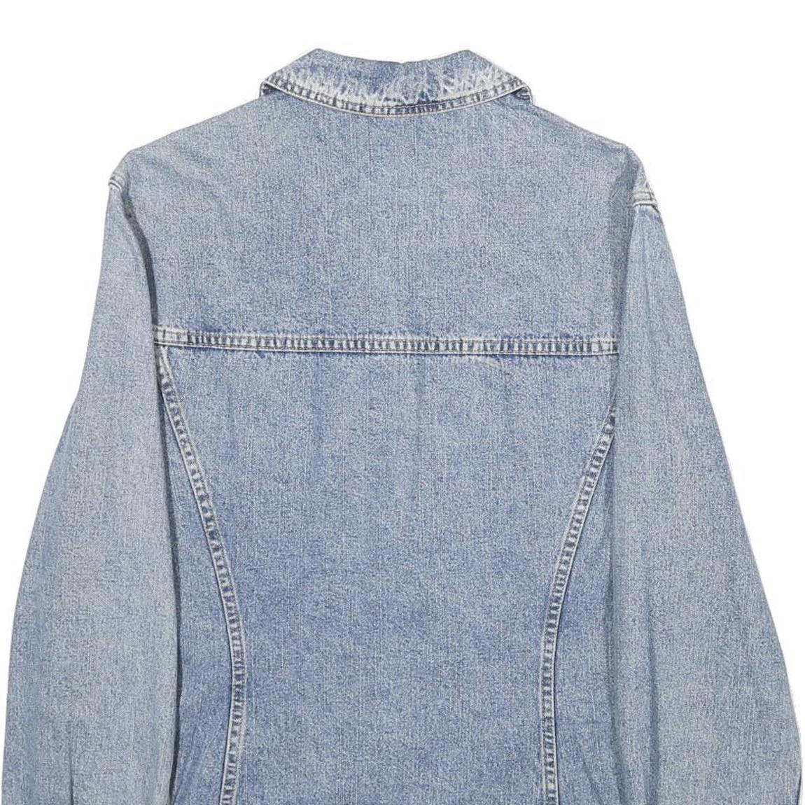 MARC CAIN Womens Blue Denim Jacket M Cotton Button Plain Classic Casual