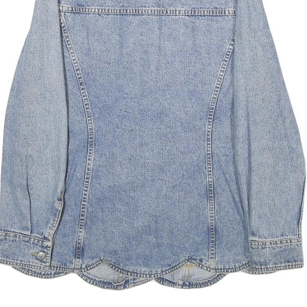 MARC CAIN Womens Blue Denim Jacket M Cotton Button Plain Classic Casual