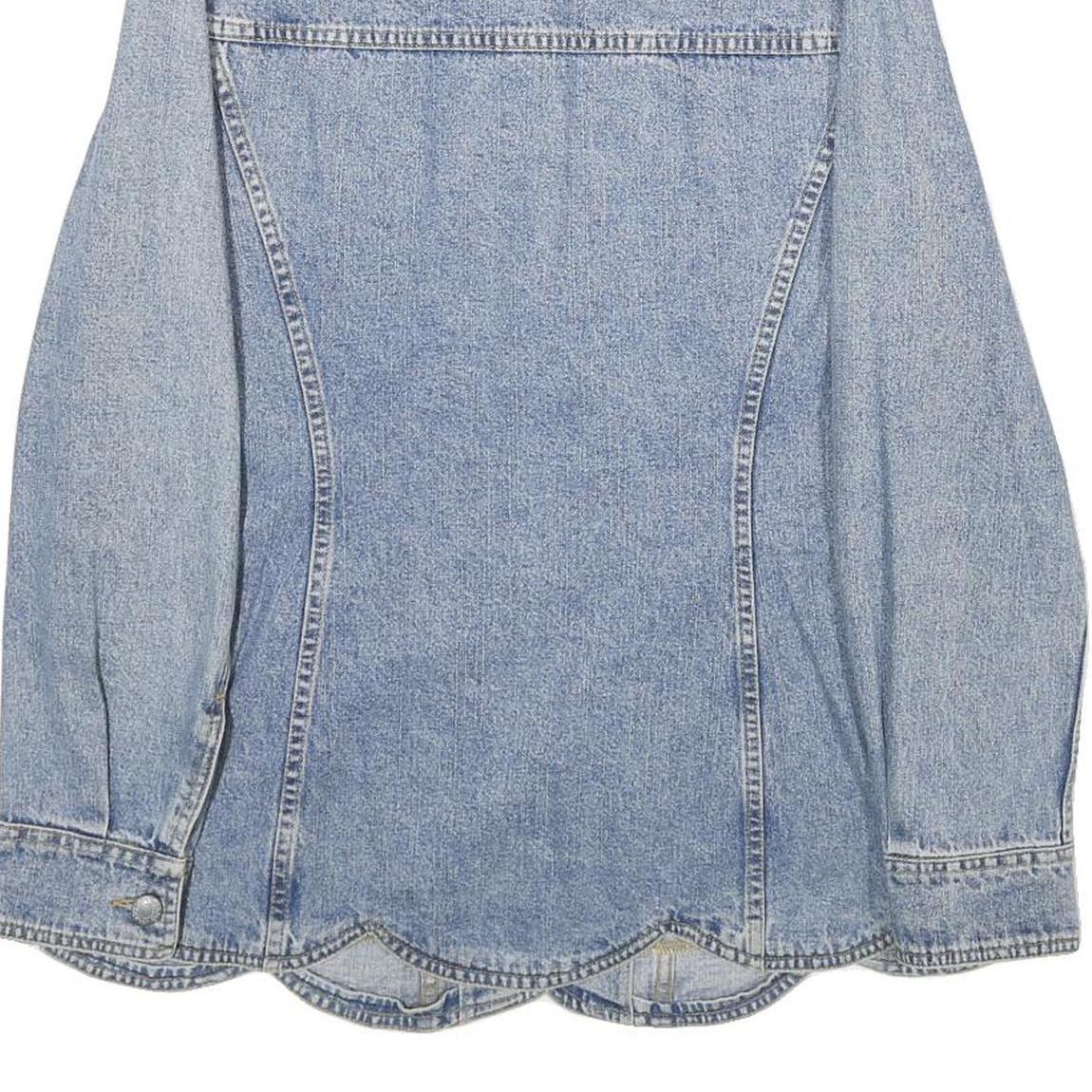 MARC CAIN Womens Blue Denim Jacket M Cotton Button Plain Classic Casual