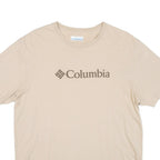 COLUMBIA Mens T-Shirt Beige Crew Neck L