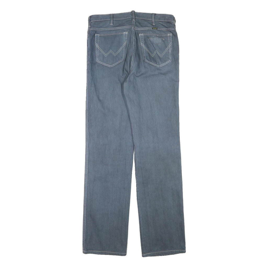 WRANGLER Mens Jeans Blue Regular Straight Denim W30 L32 Cotton Blend Zip