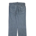 WRANGLER Mens Jeans Blue Regular Straight Denim W30 L32 Cotton Blend Zip