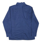 NETTELSTROTH Mens Blue Shirt S Polyester Blend Formal Classic Fit Button Collar