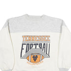 CASTAWAYS Mens White & Grey Tennessee Football Crew Neck L Sweatshirt Cotton