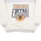 CASTAWAYS Mens White & Grey Tennessee Football Crew Neck L Sweatshirt Cotton
