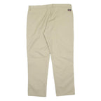 DICKIES Mens Regular Fit Beige Polyester Blend Trousers W40 L32 Classic Straight