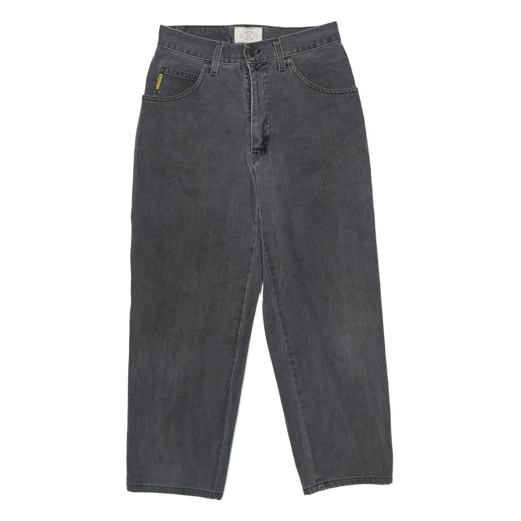 ARMANI JEANS Womens Classic Black Straight Denim Medium W28 L28 Zip Cotton