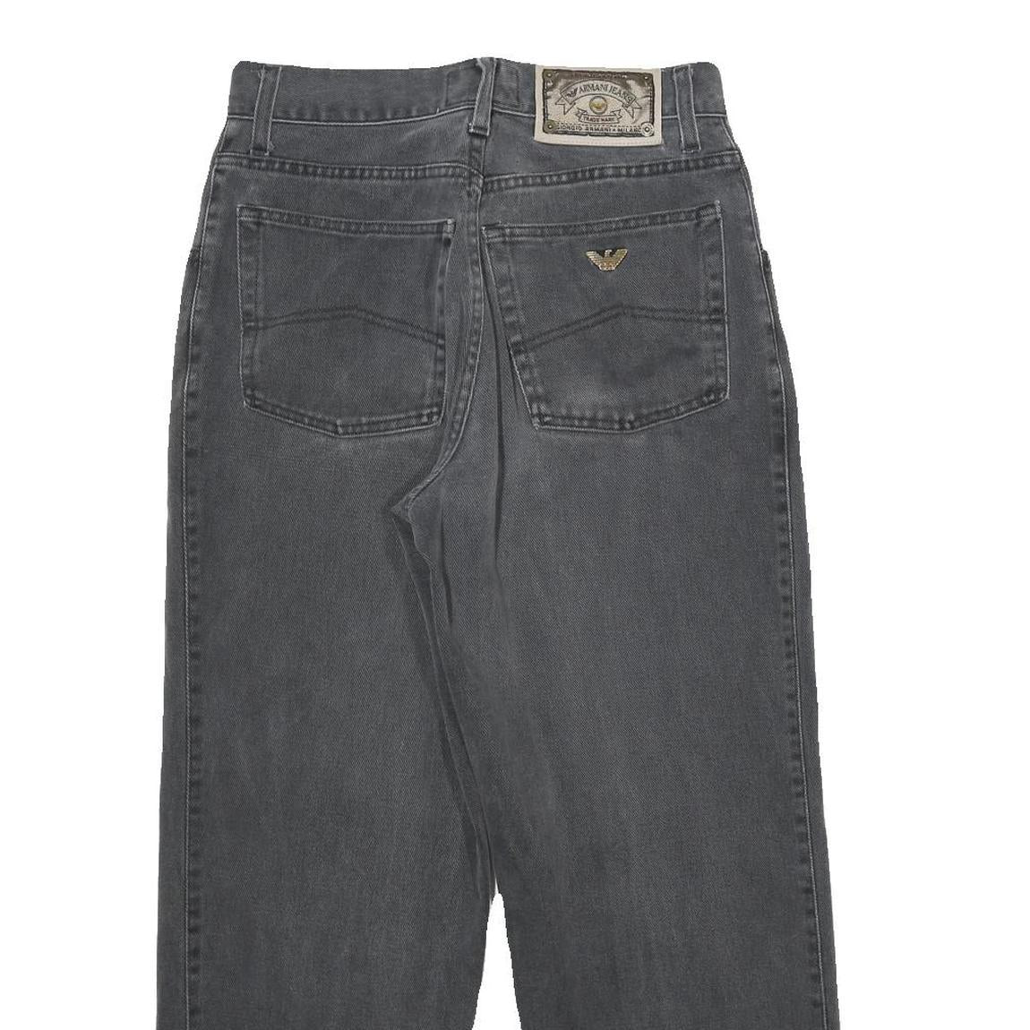 ARMANI JEANS Womens Classic Black Straight Denim Medium W28 L28 Zip Cotton