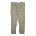 LEVI'S Womens Slim Slim Khaki Green Cotton Blend Trousers W32 L25 Comfortable
